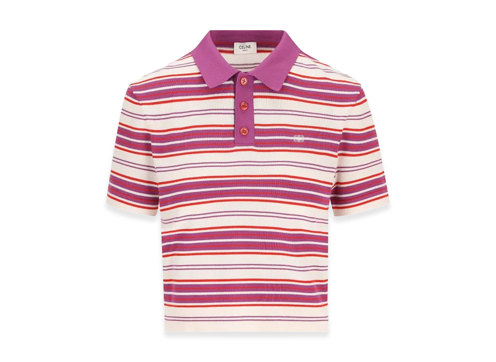 CELINE Women's Polos "White/Purple"