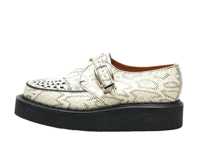 GEORGE COX Skipton Monk No.6 Sole "Python" Print Leather S-ALASKA-VI-286