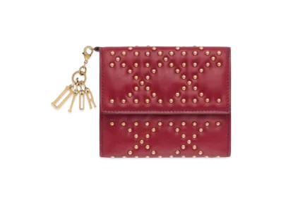Dior Cannage Calfskin Clam Shellwallet "Red"