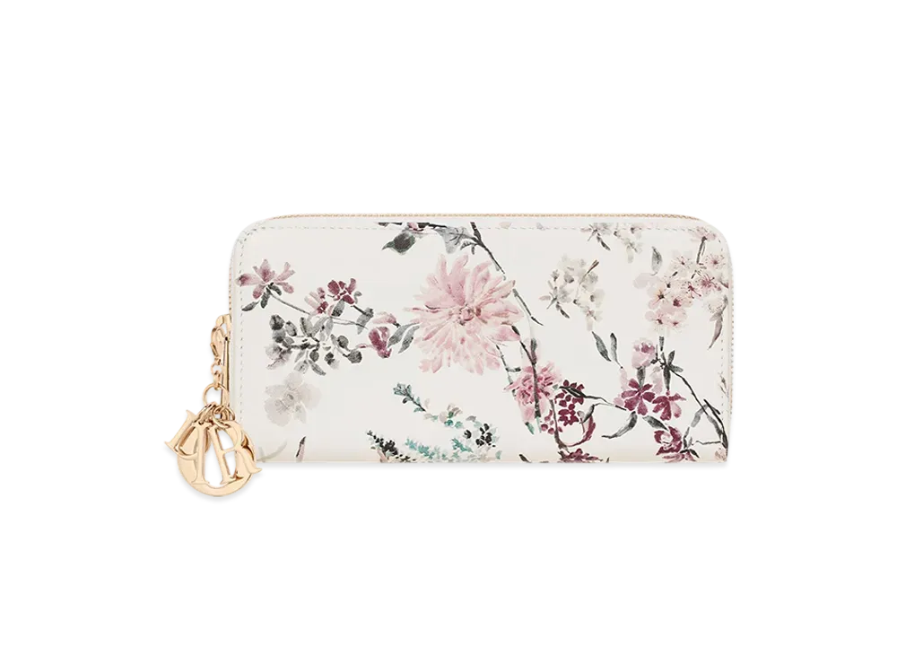 Dior Lady Dior Voyageur Wallet Millefiori Printed Lambskin "Multicolor"