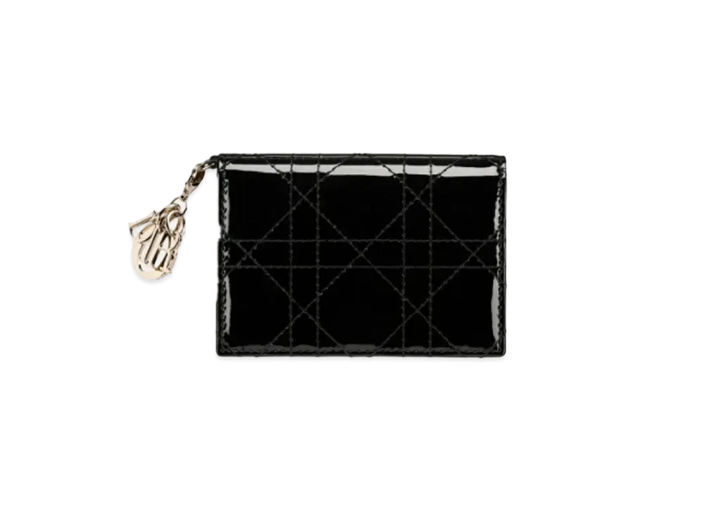 Dior Lady Dior Flap Card Holder "Black"
