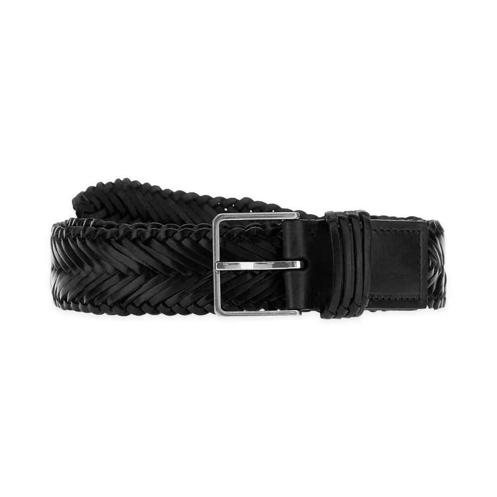 The Row Leather Fisherman Belt "Black"