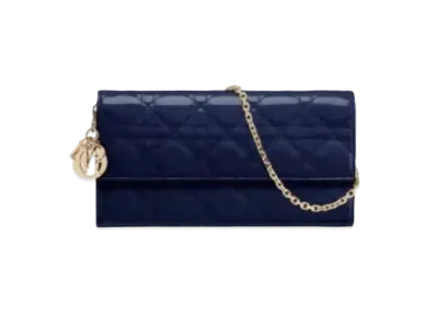 Dior Curfskin Long Wallet "Blue"