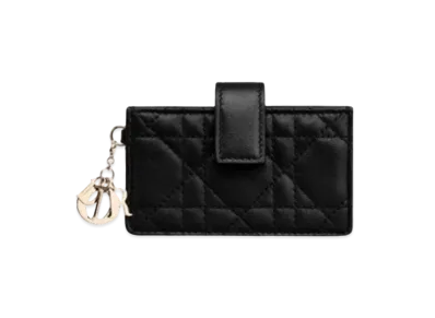 Dior Lambskin Leather Card Holder "Black"