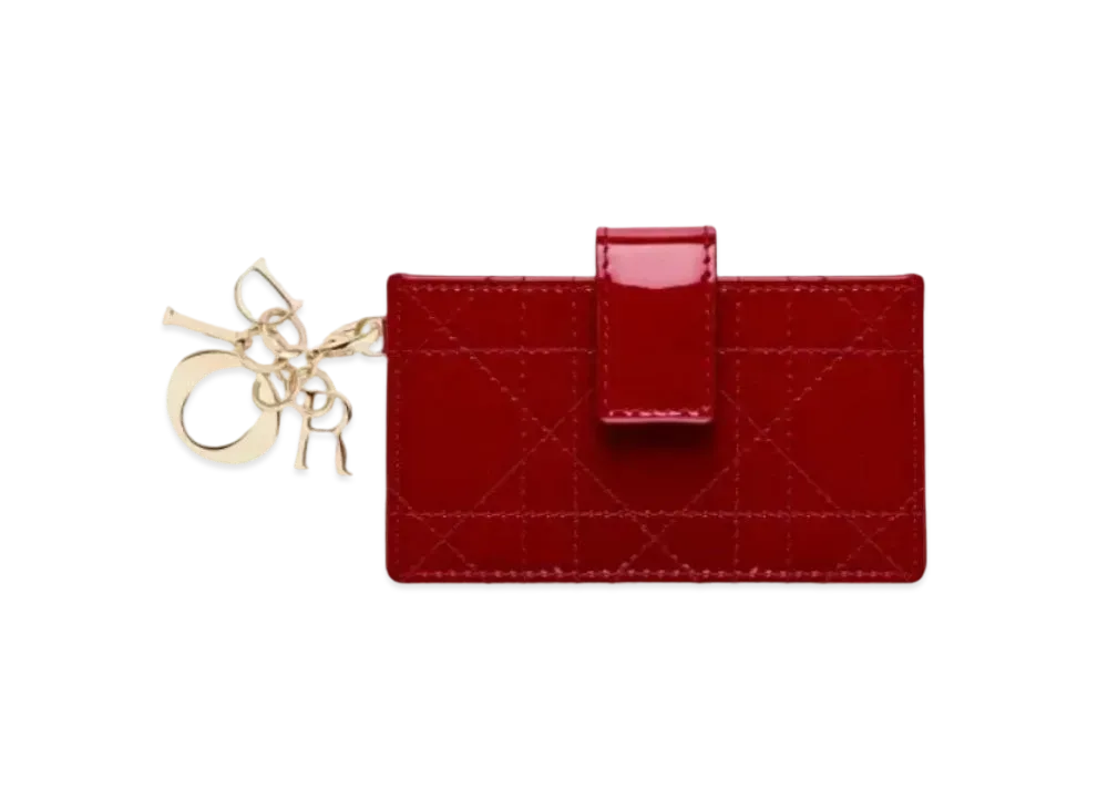 Dior Lady Dior 5-Gusset Card Holder "Red"