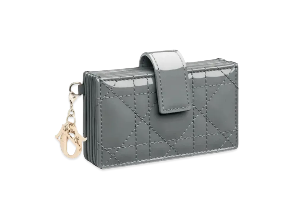 Dior Cow Leather Card Holder "Gray"