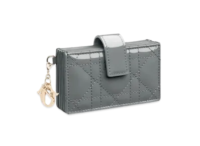 Dior Cow Leather Card Holder "Gray"