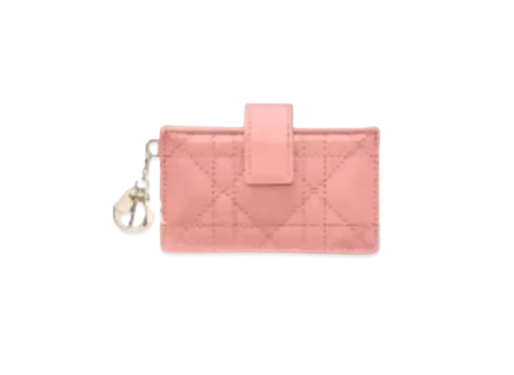 Dior Curfskin Multi-Layer Card Holder "Pink"