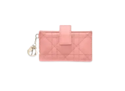 Dior Curfskin Multi-Layer Card Holder "Pink"