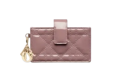 Dior 5 Slot Card Holder "Pionie Pink"