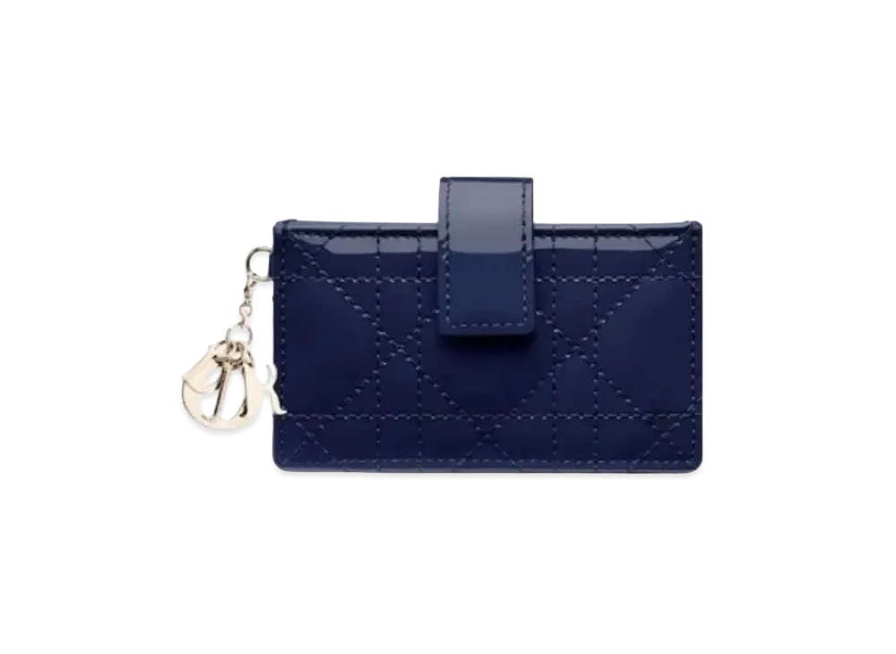 Dior Curfskin Multi-Layer Card Holder "Indigo"