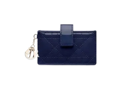 Dior Curfskin Multi-Layer Card Holder "Indigo"