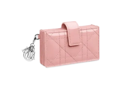 Dior Patent Carflight Card Holder "Light Pink"