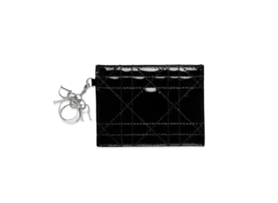 Dior Patent Leather Calf Card Case "Black"