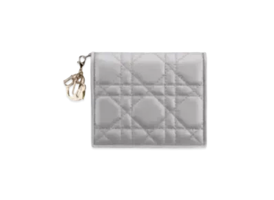 Dior Lambskin Wallet "Cream Gray"
