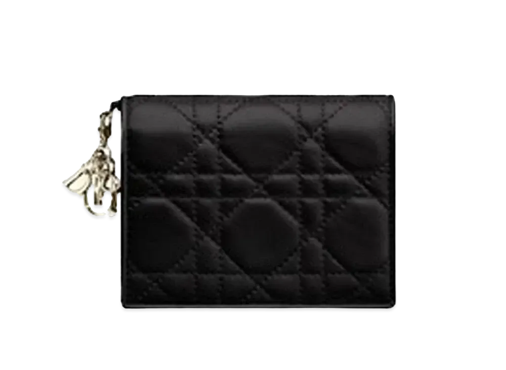 Dior Mini Lady Dior Wallet "Black"