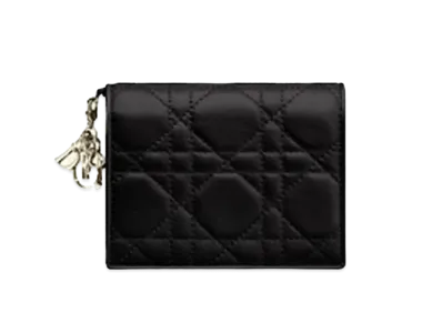 Dior Mini Lady Dior Wallet "Black"
