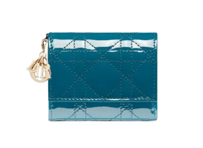 Dior Lady Dior Lotus Wallet "Steal Blue"