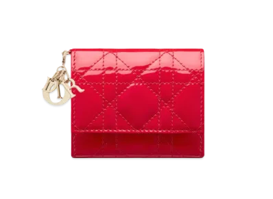 Dior Lady Dior Lotus Wallet "Raspberry"