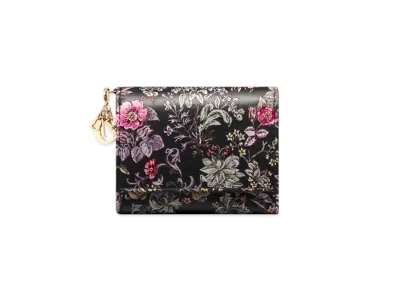 Dior Lady Dior Lotus Wallet Millefiori Calfskin Japan Exclusive "Black/Multicolor"