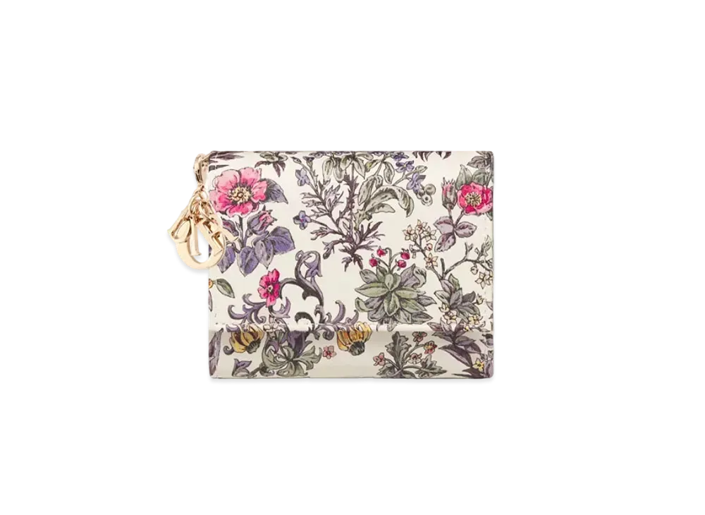 Dior Japan Exclusive Lady Dior Lotus Wallet Millefiori Calfskin "Multi Color"