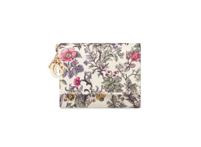 Dior Japan Exclusive Lady Dior Lotus Wallet Millefiori Calfskin "Multi Color"