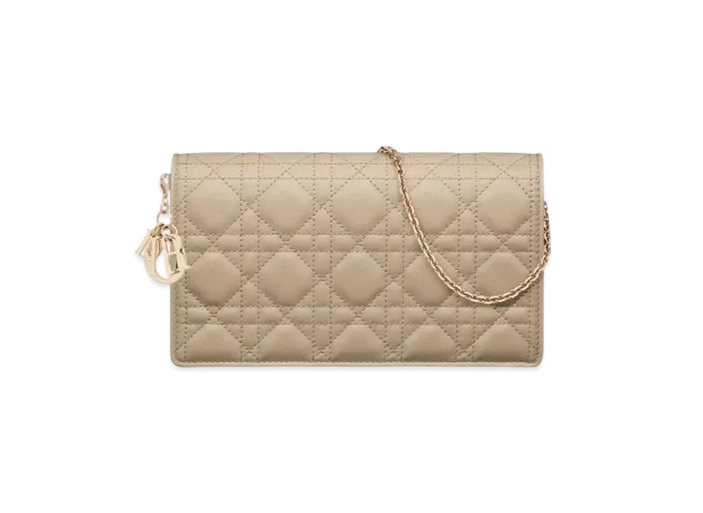Dior Lady Pouch Cannage Lambskin "Sand"
