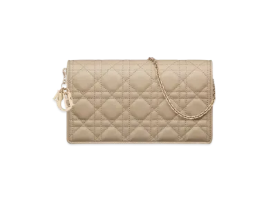 Dior Lady Pouch Cannage Lambskin "Sand"