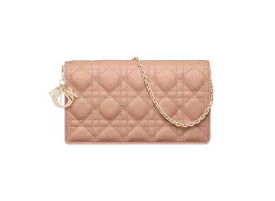 Dior Lady Pouch Cannage Lambskin "Rose des Vents"