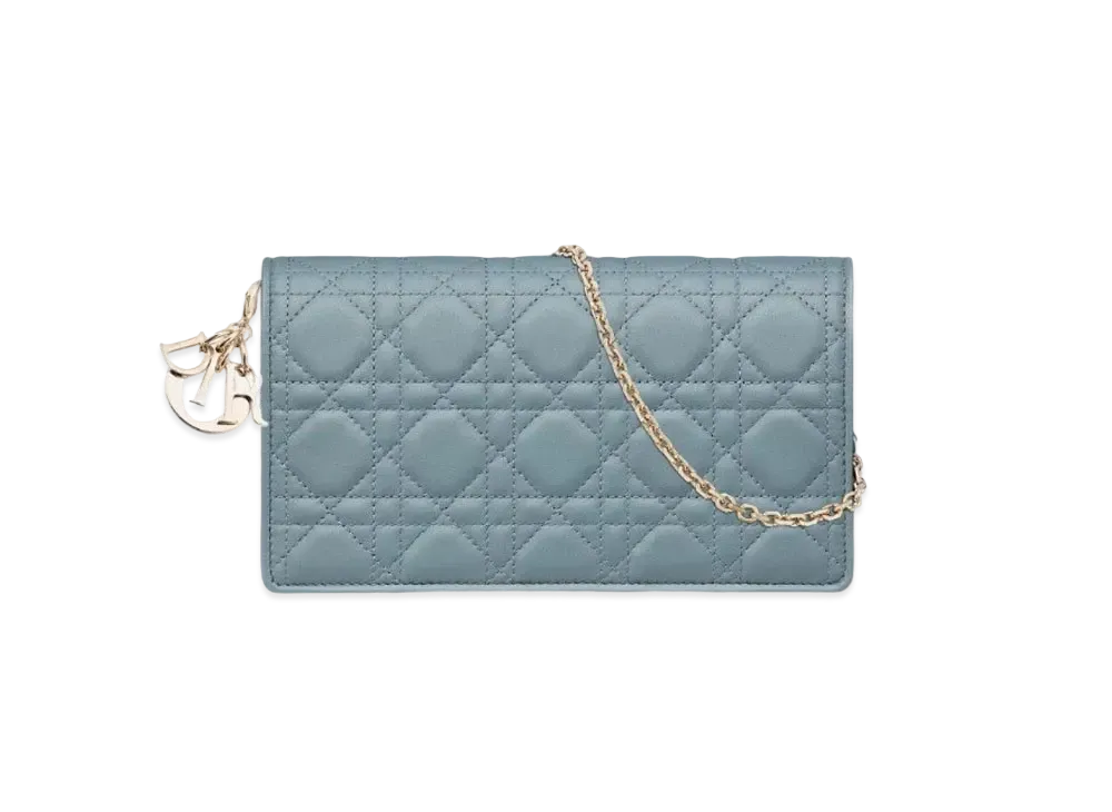 Dior Lady Pouch Cannage Lambskin "Cloud Blue"