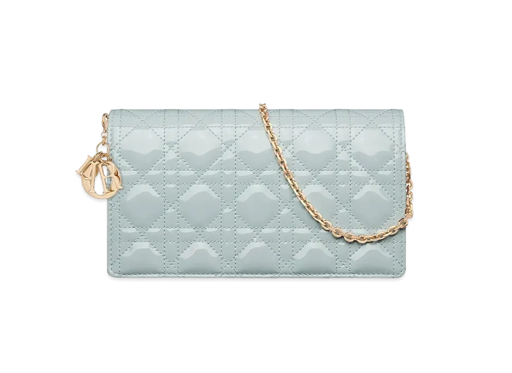 Dior Lady Pouch Patent "Placid Blue"