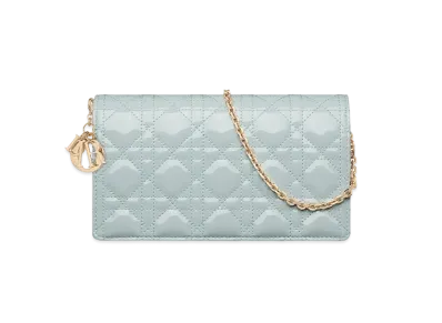 Dior Lady Pouch Patent "Placid Blue"