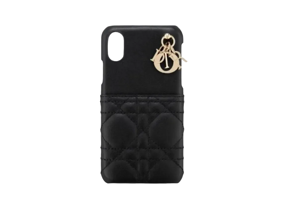 Dior Sheepskin iPhone Phone Case "Black"