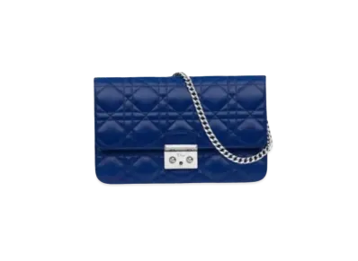 Dior Lambskin Promenade Wallet "Blue"