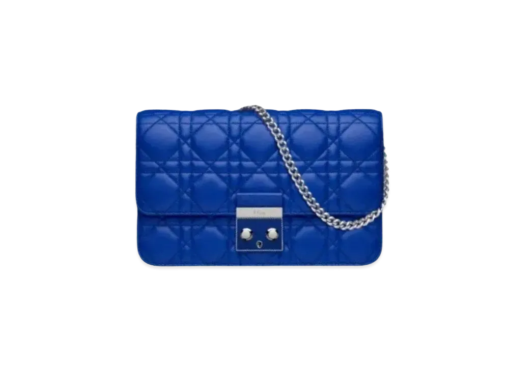 Dior Lambskin Promenade Wallet "Blue"