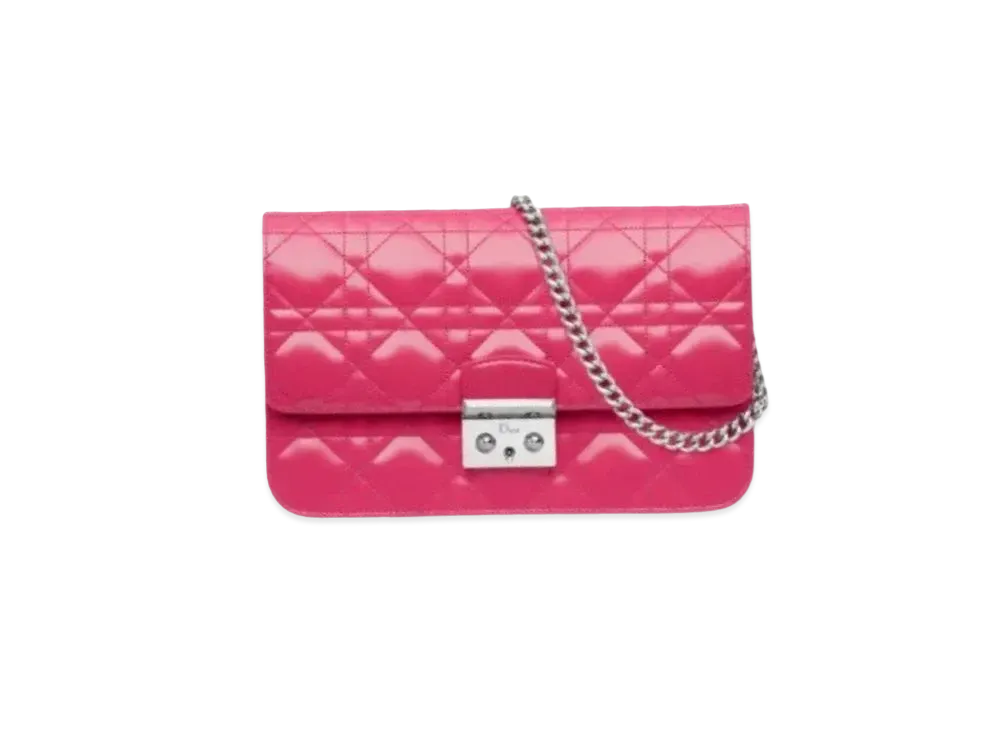 Dior Patent Curfskin Promenade Wallet "Pink"