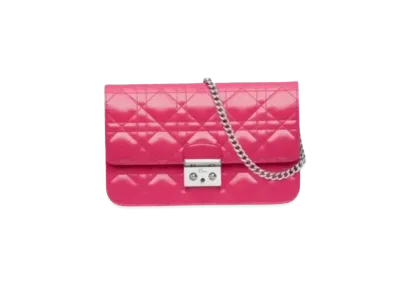 Dior Patent Curfskin Promenade Wallet "Pink"