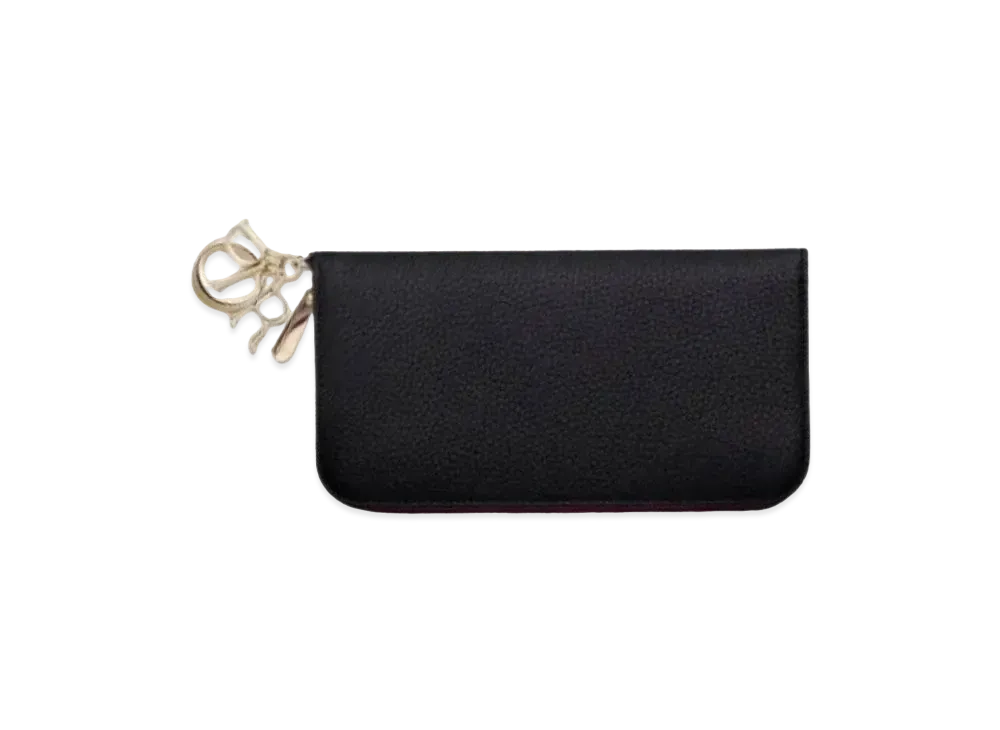 Dior Bull Leather Voyage Wallet "Black"
