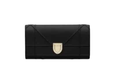 Dior Diorama Curfskin Wallet "Black"
