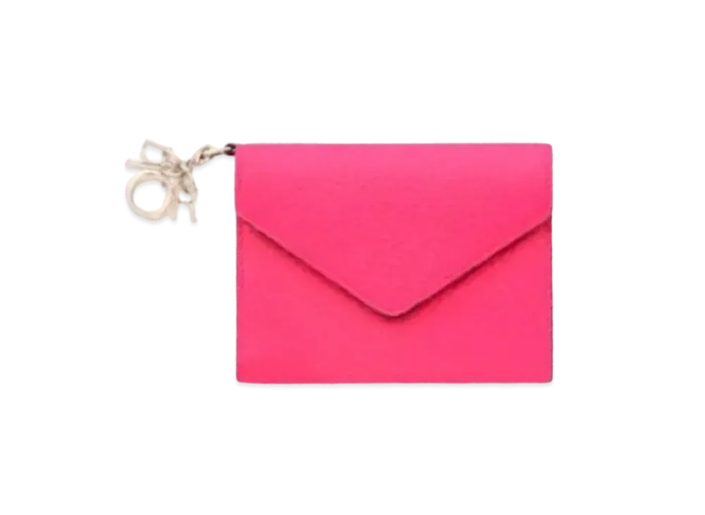 Dior Diolissimo Fuchsha Cosmopolitan Color Color Leather Ambore Wallet "Pink"
