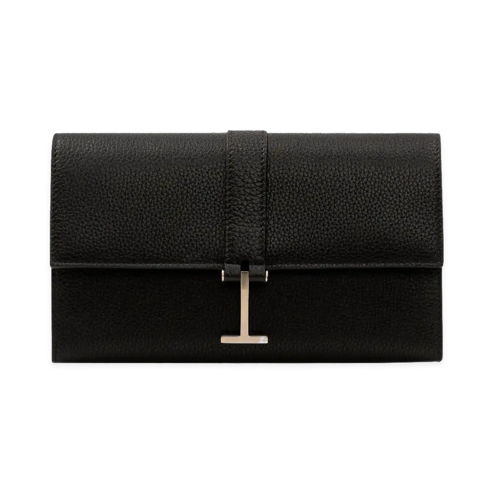 TOM FORD Women's Portafoglio Small Leather Goods Con Tracolla "Black"