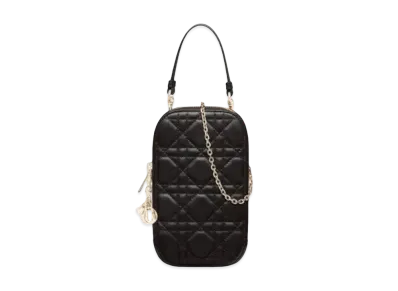Dior Lady Dior Phone Holder "Black"