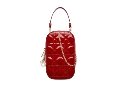 Dior Lady Dior Phone Holder "Red"