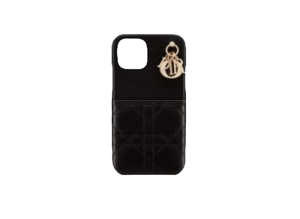 ディオール レディー ディオール カバー フォー アイフォーン 12 アンド 12  プロ "ブラック" S0878ONMJ_M900