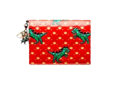 Dior Mini Lady Dior Wallet "Red"