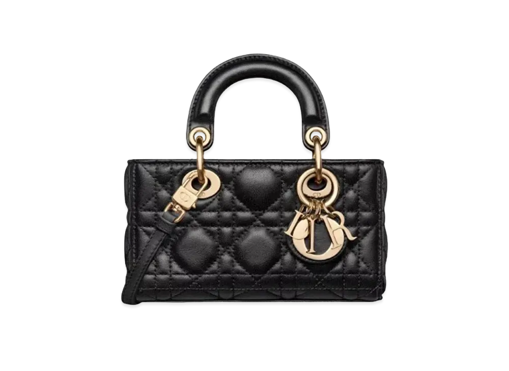 Dior Micro D-Joy Bag Cannage Lambskin "Black"