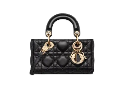 Dior Micro D-Joy Bag Cannage Lambskin "Black"