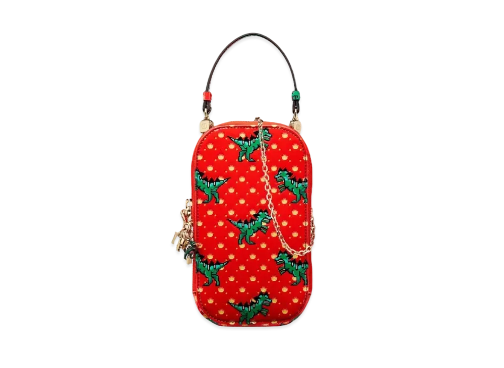 Dior Lady Dior Phone Holder "Red"