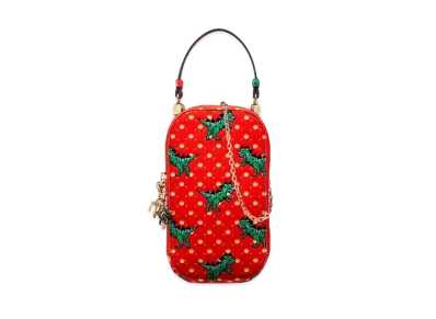 Dior Lady Dior Phone Holder "Red"