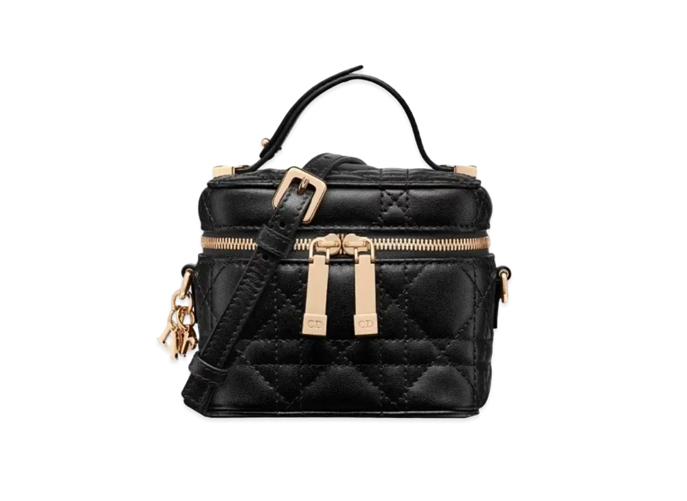 Dior Lady Micro Vanity Case Cannage Lambskin "Black"